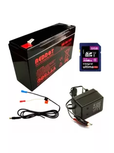   Vadkamera kiegészítő szett 5. (12V 12Ah akku + Ritar töltő + tápkábel + 32GB SD)