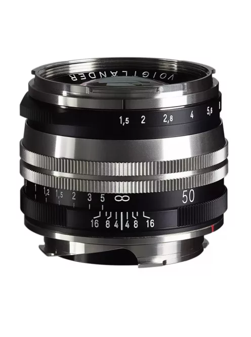 Voigtländer Nokton Vintage Line 50mm F1.5 Asph II VM objektív M.C. ezüst-fekete