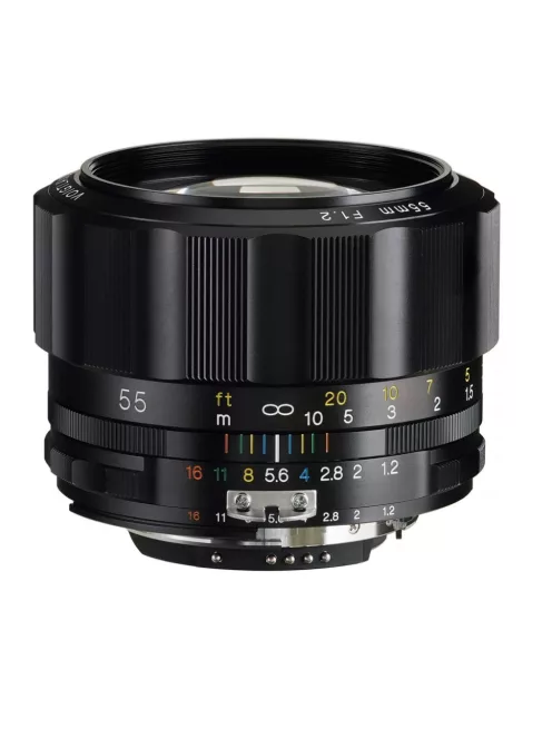Voigtländer Nokton 1,2/55 mm , SLII-S Nikon Ai-S, objektív fekete